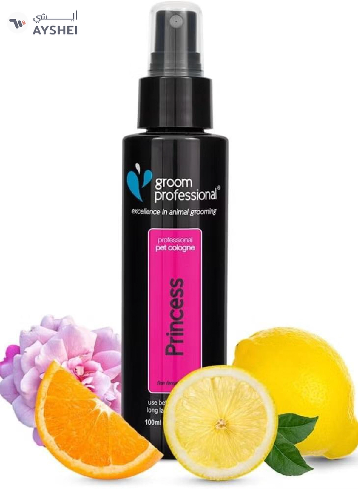 Groom Professional Princess Dog Perfume - Dog Perfume Spray - Fresh Fragrance Spray for Dogs Against Odour - Dog Perfume for Female Dogs - Contains Chamomile Extracts to Soothe Skin, 100 ml