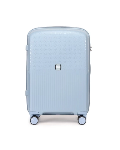 British Tourister 3 Piece Polyproplene Hard Side Spiner Luggage Trolley Set 20/24/28 Inch - Grey Blue-5