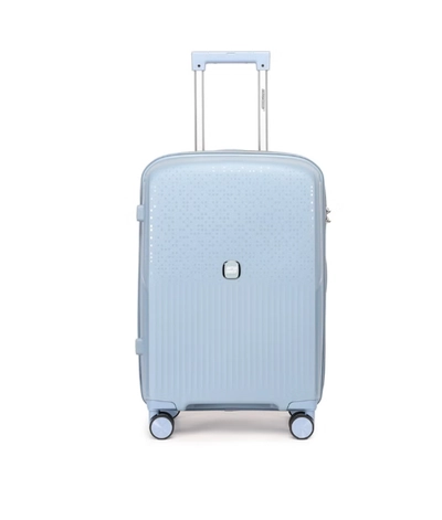 British Tourister 3 Piece Polyproplene Hard Side Spiner Luggage Trolley Set 20/24/28 Inch - Grey Blue-1
