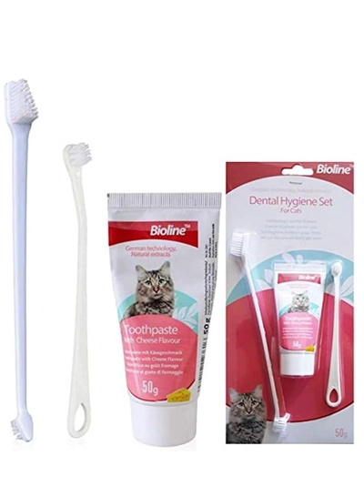 Bioline Dental Hygiene Set For Cats 50g [Weight - 50g]-0