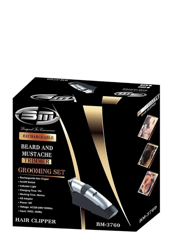 Bm Rechargeable Hair Trimmer Silver/Black