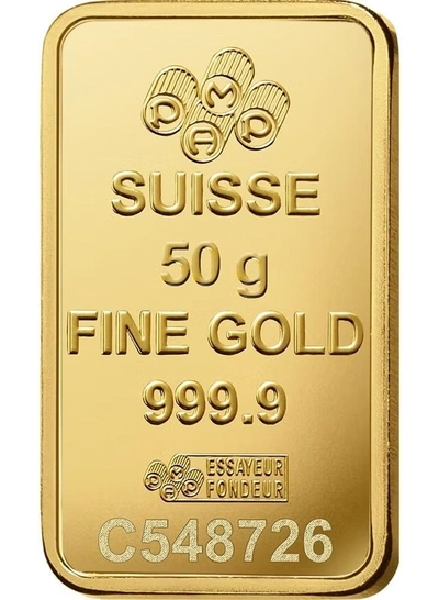 PAMP Swiss Made 24K(999.9) Pamp 50g Gold Bar-0
