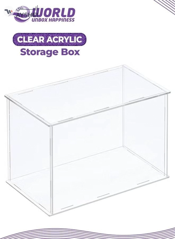 Eworld Acrylic Display Case Box, Transparent, Dustproof Showcase for Precious Collectibles