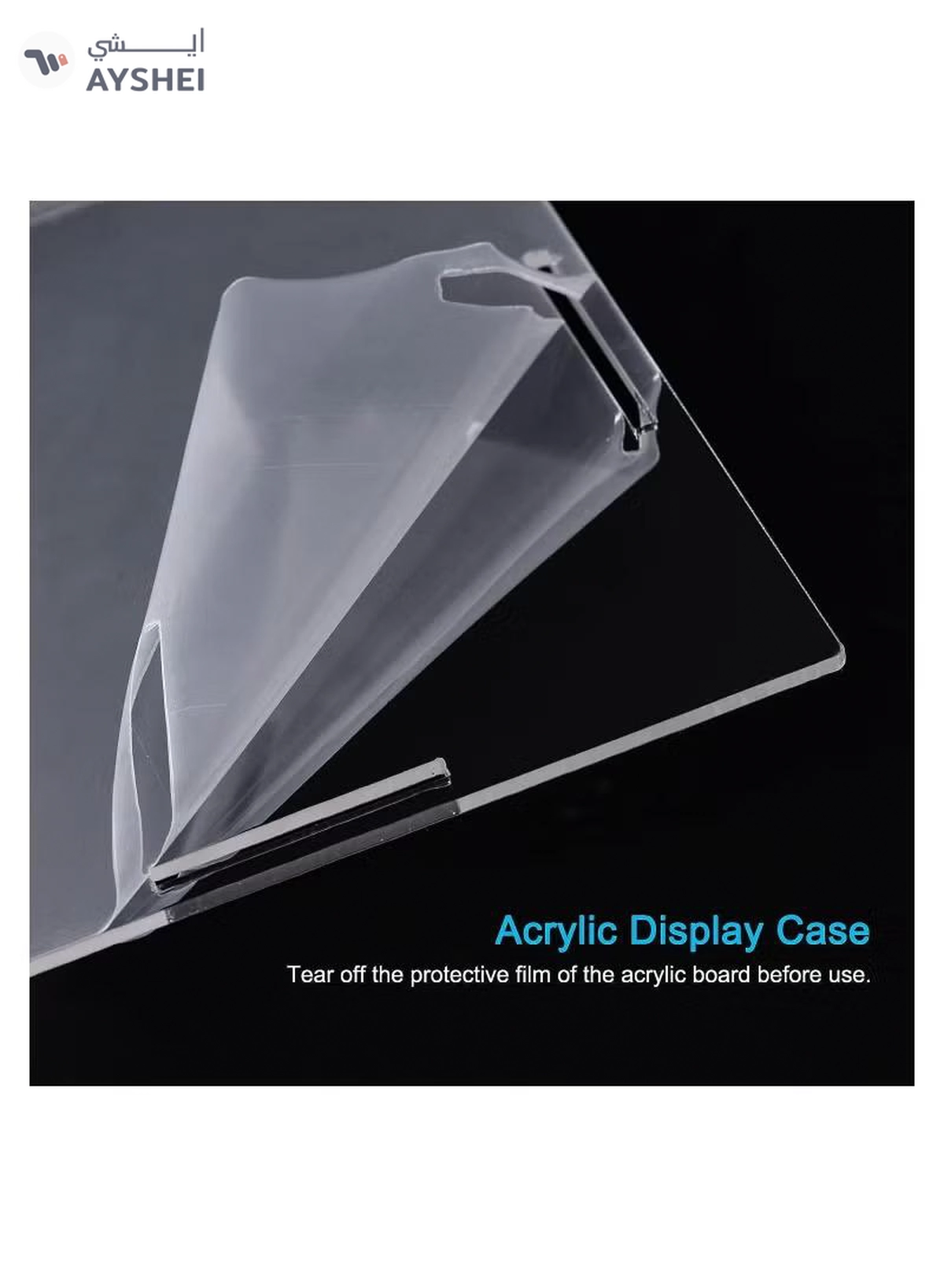 Eworld Acrylic Display Case Box, Transparent, Dustproof Showcase for Precious Collectibles-1-1