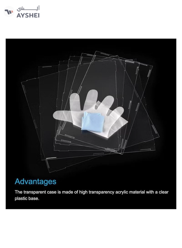 Eworld Acrylic Display Case Box, Transparent, Dustproof Showcase for Precious Collectibles