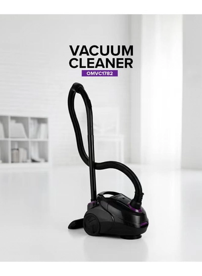 Olsenmark Vacuum Cleaner With Dust Bag 1400W OMVC1782, Powerful Suction, Dust Full Indicator,Dust Bag capacity 1.5L, Flexible Hose With Airflow On Handle, Pedal Switch And Auto-Rewinding Wire 1.5 L 1400 W OMVC1782 Black/Purple-0