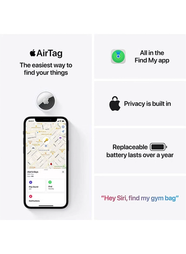 Apple AirTag Pack of 4 White