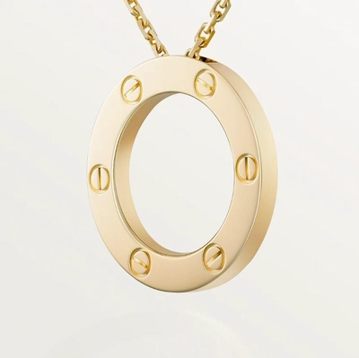 CARTIER LOVE pendant - Yellow gold LOVE necklace, 18K yellow gold-8