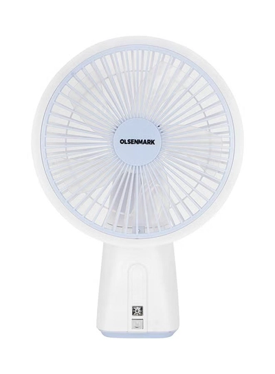 Olsenmark 7" Rechargeable Table Fan 4Spd, Led OMF1945 White-0