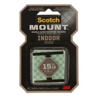  3M Scotch Indoor Mounting Tape Pack – 48 Pieces, Supports Up to 6.8 kg-0