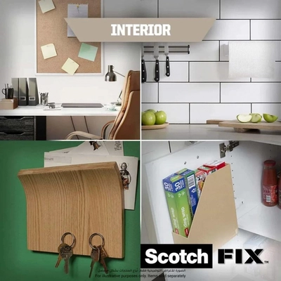  3M Scotch Indoor Mounting Tape Pack – 48 Pieces, Supports Up to 6.8 kg-2