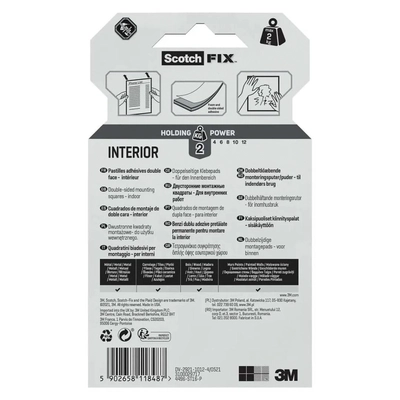  3M Scotch Indoor Mounting Tape Pack – 48 Pieces, Supports Up to 6.8 kg-5