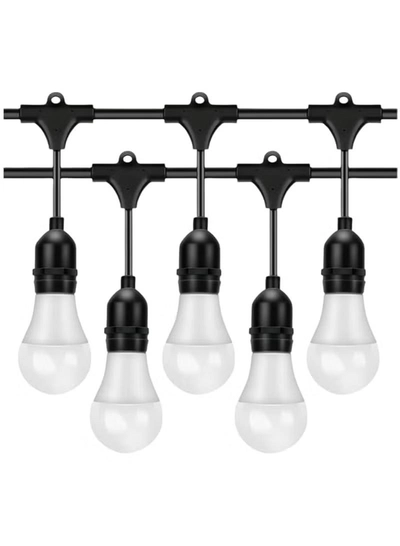 Yuwell Outdoor Waterproof IP65 Led String Lights E27 Holder 10 Meter Bulb Holder Wire With 20 LED Bulbs 9W Cool White With EU Plug Solar Bulb Holder For Ramadan Decoration Lights And Outdoor Decoration Light Hanging Light String Wire Ramadan Light For Commercial Patio Garden & Porch Yard-0