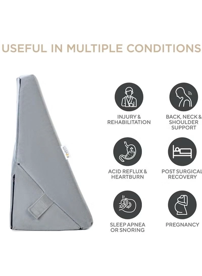Eworld Premium Adjustable Memory Foam Wedge Pillow with Breathable Cover-2