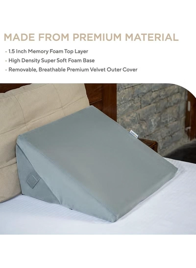 Eworld Premium Adjustable Memory Foam Wedge Pillow with Breathable Cover-3