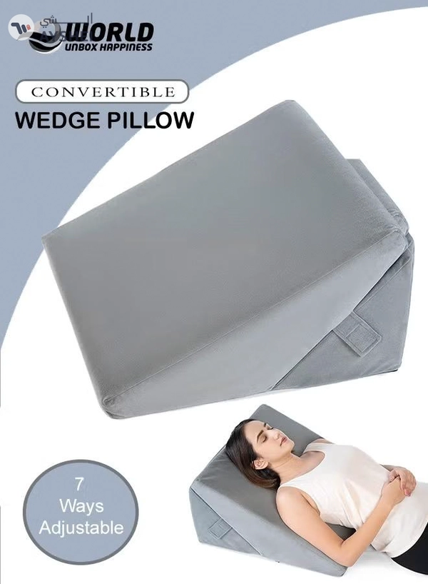 Eworld Premium Adjustable Memory Foam Wedge Pillow with Breathable Cover