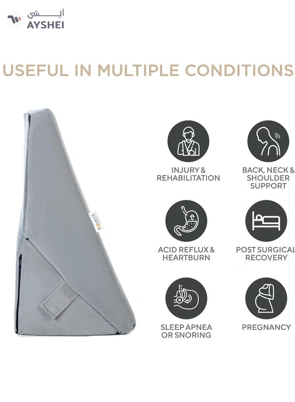 Eworld Premium Adjustable Memory Foam Wedge Pillow with Breathable Cover