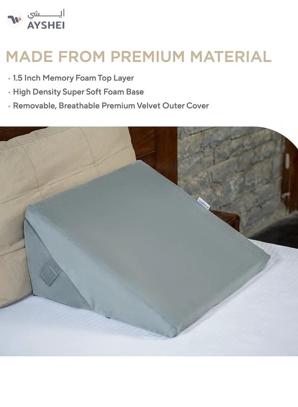 Eworld Premium Adjustable Memory Foam Wedge Pillow with Breathable Cover