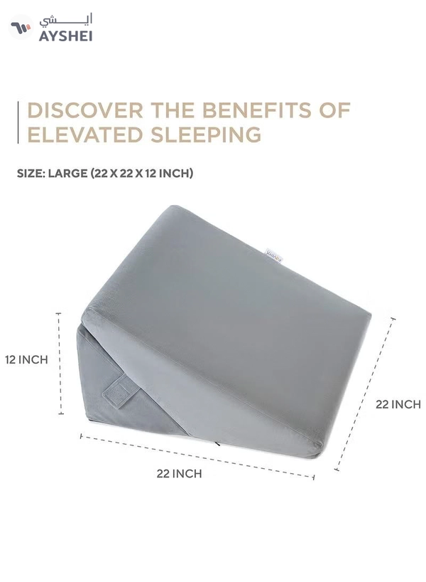 Eworld Premium Adjustable Memory Foam Wedge Pillow with Breathable Cover