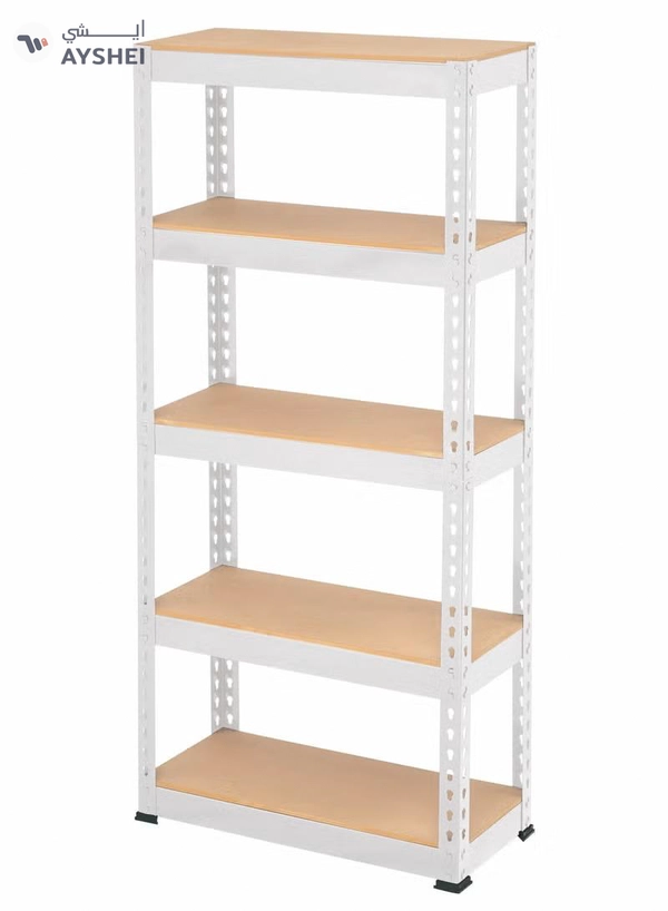 DubaiGallery 5-tier Metal Shelving Unit Adjustable Garage Storage Utility Rack Heavy Duty Shelves Organization Multipurpose Shelf Warehouse Basement Kitchen Living Room pantry