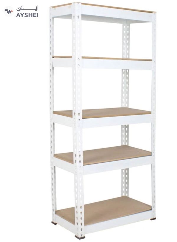 DubaiGallery 5-tier Metal Shelving Unit Adjustable Garage Storage Utility Rack Heavy Duty Shelves Organization Multipurpose Shelf Warehouse Basement Kitchen Living Room pantry