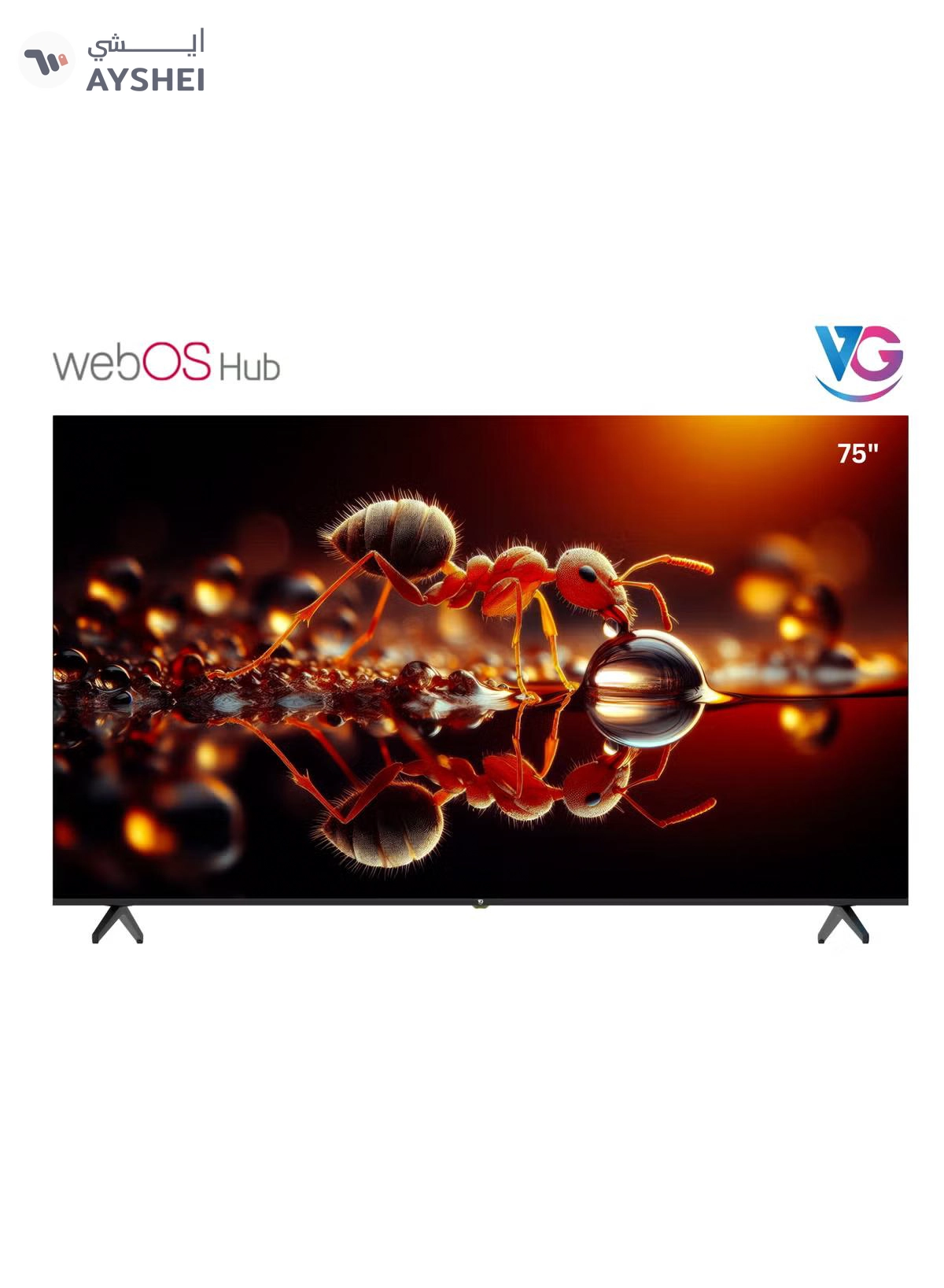 VG 75-Inch 4K UHD Smart LED TV - WebOS Hub, A+ Grade Panel, Dolby Audio, Magic Remote, Bluetooth, Apple AirPlay Compatibility - 2025-0-0