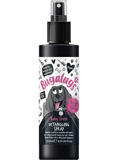 BUGALUGS Baby Fresh Detangling Spray 200ml 6.8 Fl Oz, Black-0
