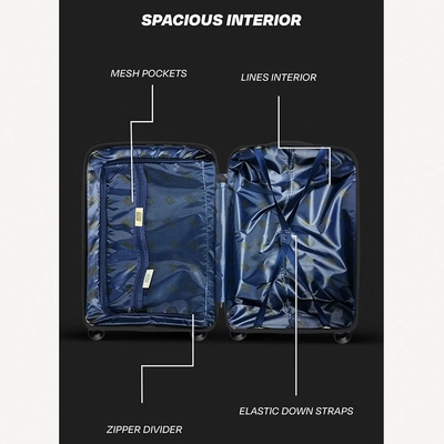 British Tourister Polypropylene Hardshell Luggage Set 3-Piece Spinner – TSA Approved Lock |Lightweight & Durable 20/24/28 Inch (Small, Medium, Large) – Black-2