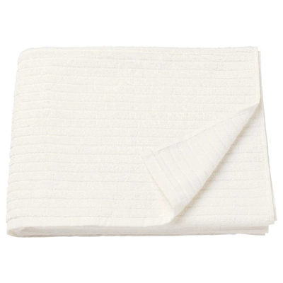 VÅGSJÖN Bath sheet, white, 100x150 cm-0
