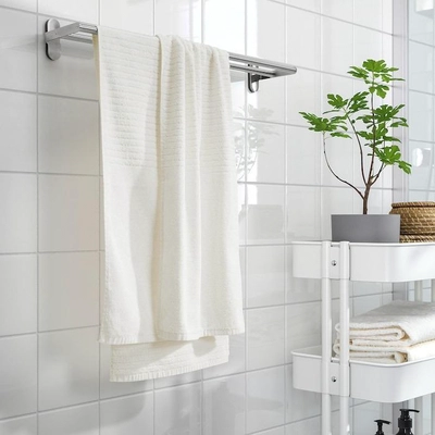 VÅGSJÖN Bath sheet, white, 100x150 cm-2