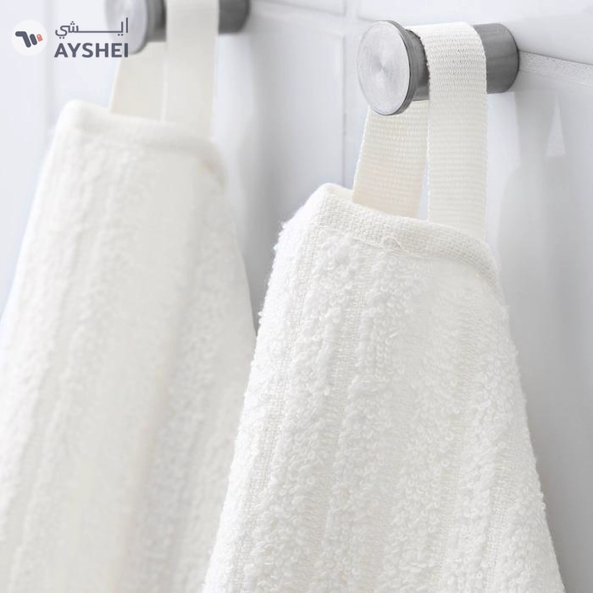 VÅGSJÖN Bath sheet, white, 100x150 cm-3-3