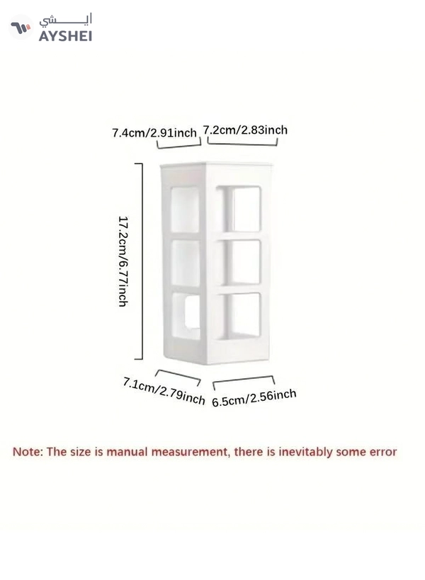 ORiTi 1Pc Organizer Box Wall Mounted Punch Free Storage Basket Holder - White