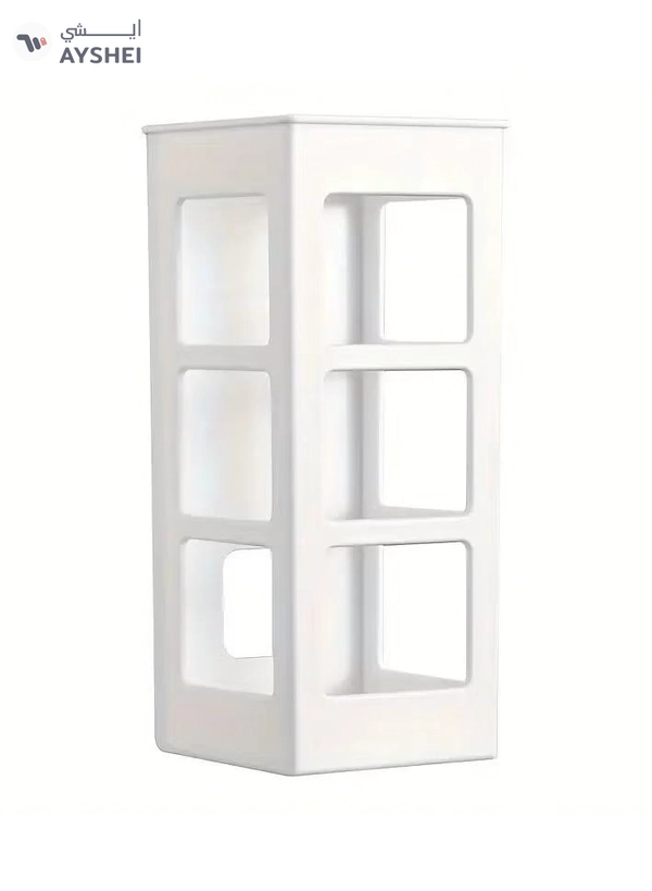 ORiTi 1Pc Organizer Box Wall Mounted Punch Free Storage Basket Holder - White