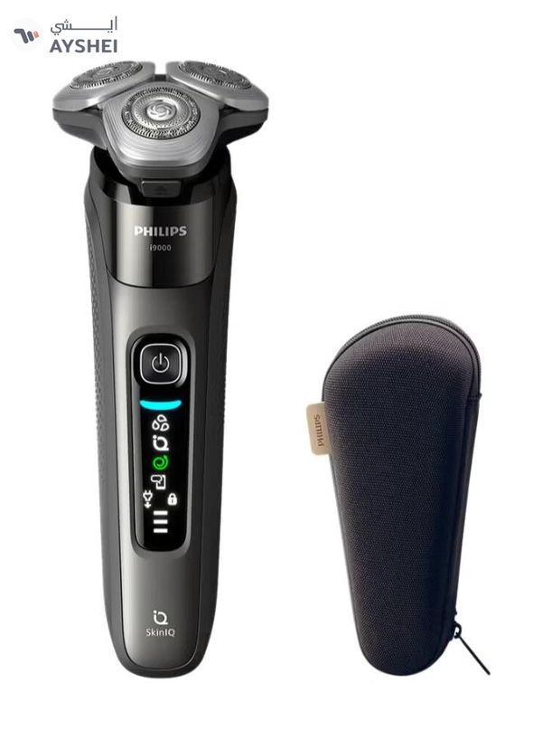  Philips I9000 Wet & Dry Electric Shaver With Skiniq,360° Precision Flexing Head,Pressure Guard Sensor,5 Years Warranty,Integrated Pop-Up Trimmers, Travel Case Included