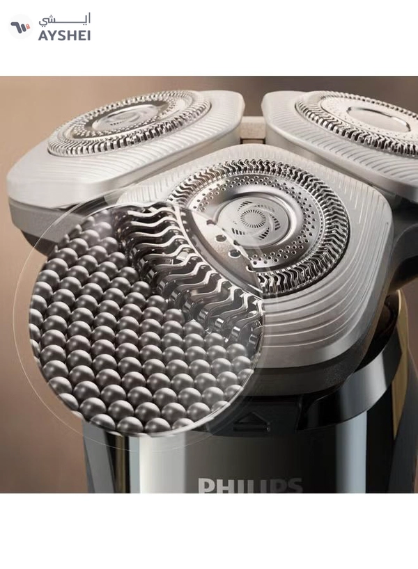  Philips I9000 Wet & Dry Electric Shaver With Skiniq,360° Precision Flexing Head,Pressure Guard Sensor,5 Years Warranty,Integrated Pop-Up Trimmers, Travel Case Included