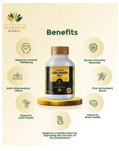 MARHAM HERBAL Curcumarm Gold 500mg Tablet: Natural Immunity Supplements with 500mg-3