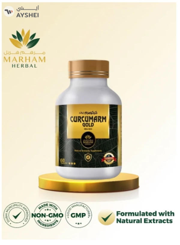 MARHAM HERBAL Curcumarm Gold 500mg Tablet: Natural Immunity Supplements with 500mg
