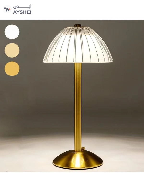 Yuwell Crystal Table Lamp Acrylic Touch Lamp Portable Led Table Lamp With 3 Light Color Modes With Touch Sensor 3-Levels Brightness Desk Lamp For Room Party And Restaurant Decor