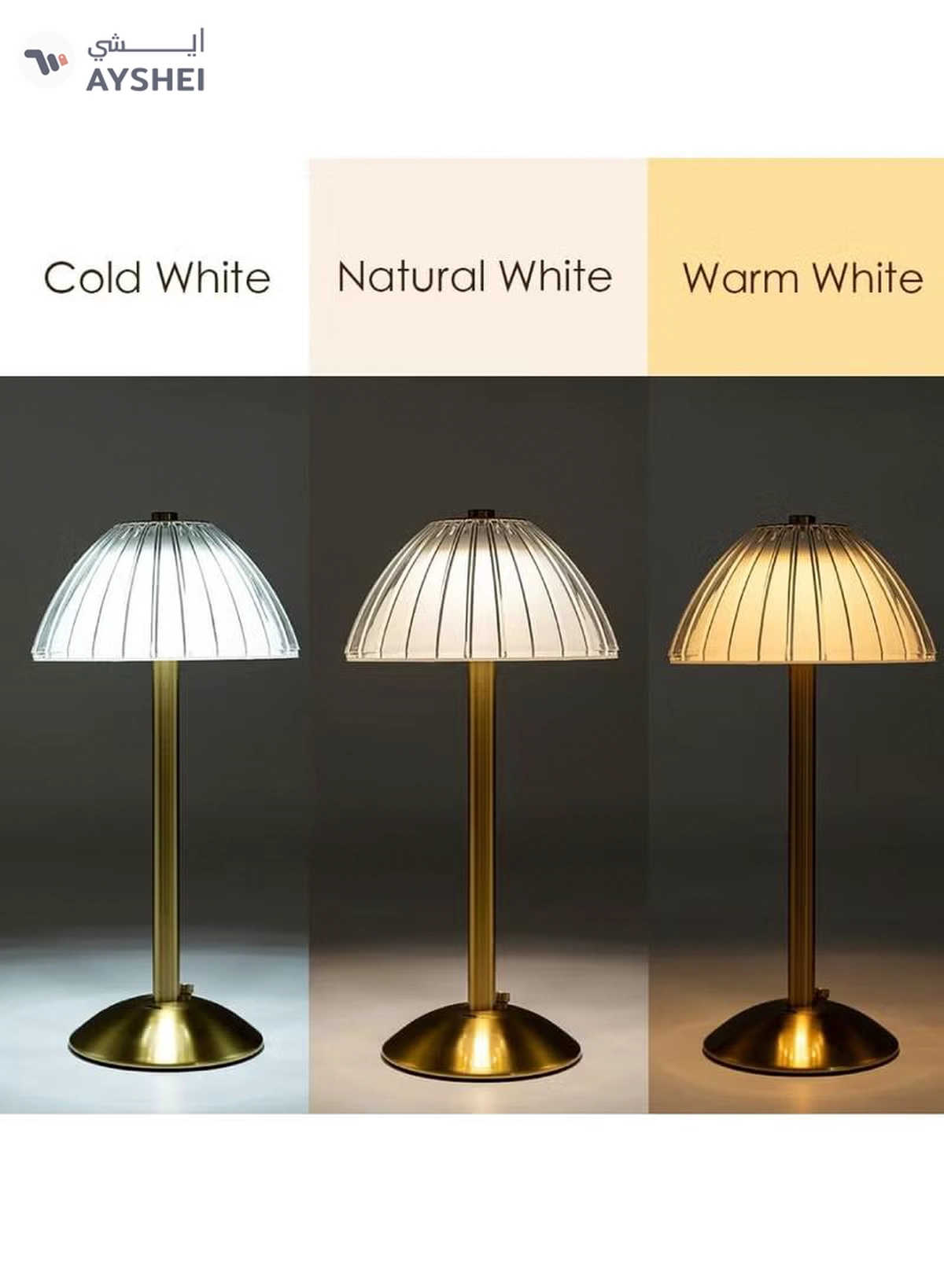 Yuwell Crystal Table Lamp Acrylic Touch Lamp Portable Led Table Lamp With 3 Light Color Modes With Touch Sensor 3-Levels Brightness Desk Lamp For Room Party And Restaurant Decor-2-2