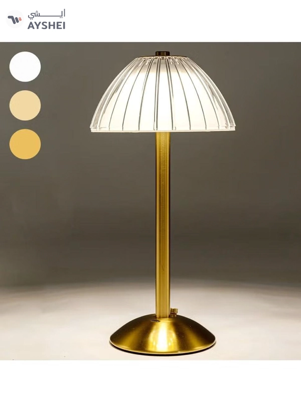 Yuwell Crystal Table Lamp Acrylic Touch Lamp Portable Led Table Lamp With 3 Light Color Modes With Touch Sensor 3-Levels Brightness Desk Lamp For Room Party And Restaurant Decor