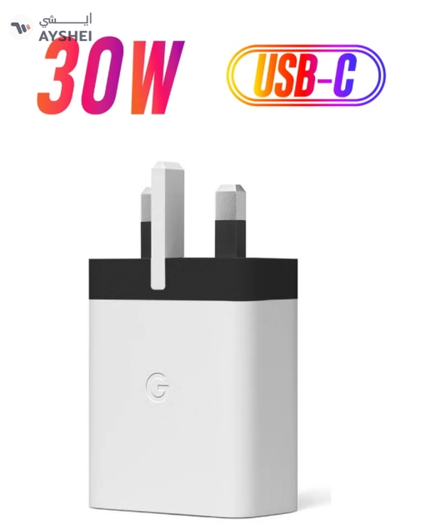 Google 30W USB C Fast 3 Pins Charger White