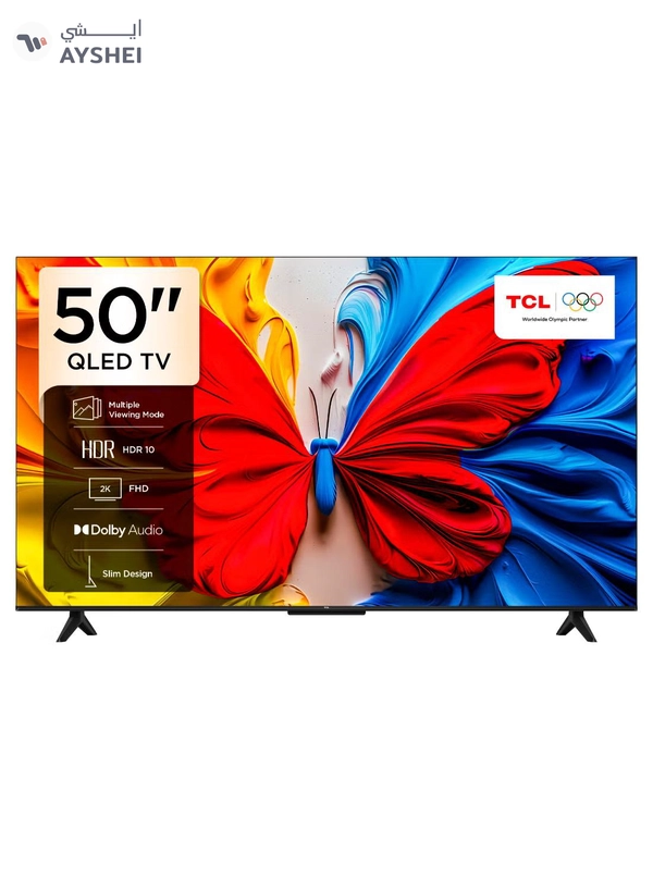 50 Inch Smart TV QLED HDR 10 Google TV, Dolby Audio, Game Mode, Multiple Eye Care with Slim Design (2025 Model) 50S5K black