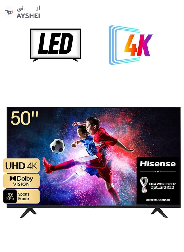 Hisense 50-Inch 4K UHD HDR Smart TV Vidaa OS 50A6GE Black