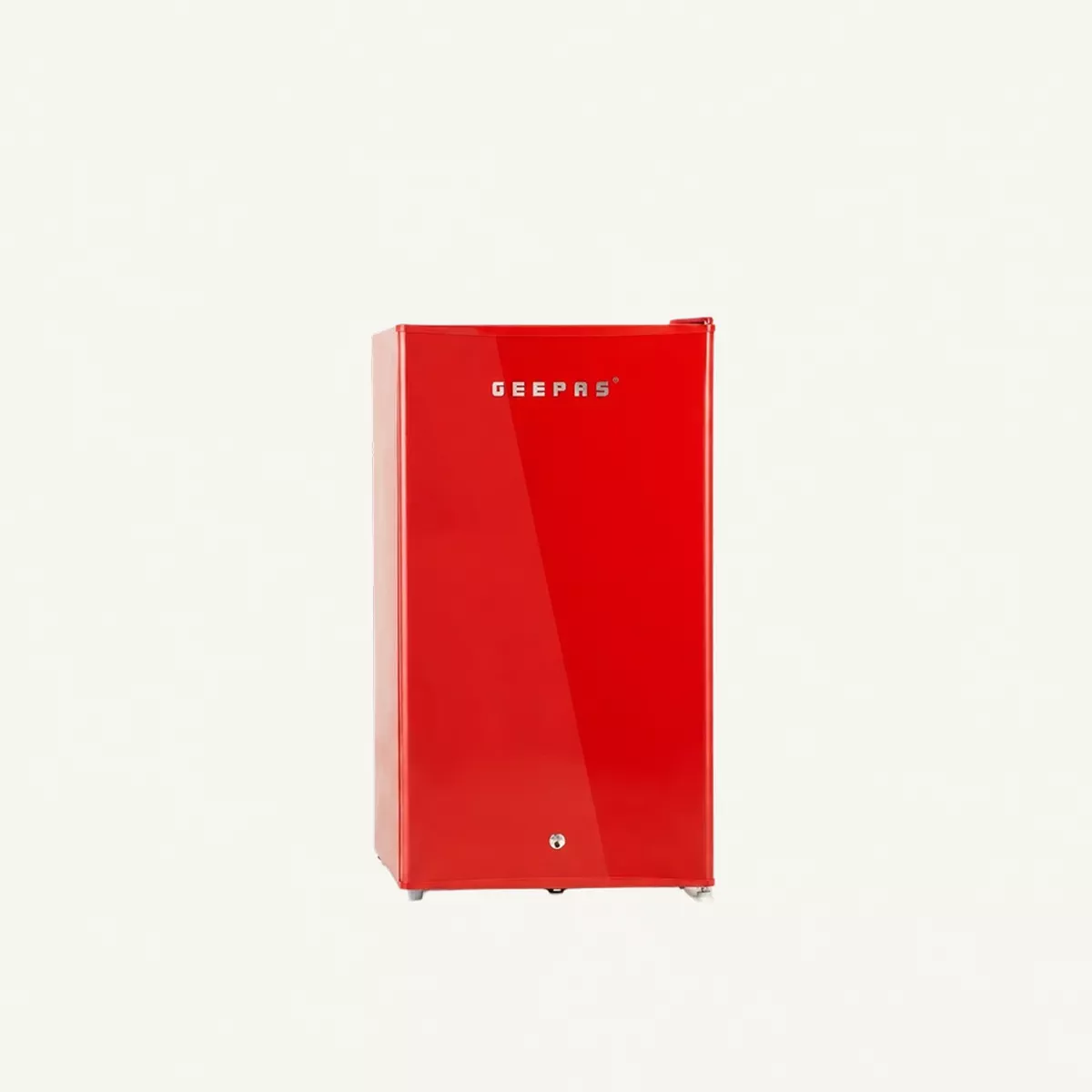 GEEPAS 120L Gross/92L Net Capacity, Single Door Mini Defrost Refrigerator With Retro Premium Design