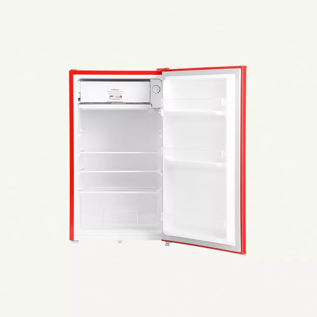 GEEPAS 120L Gross/92L Net Capacity, Single Door Mini Defrost Refrigerator With Retro Premium Design-1-1