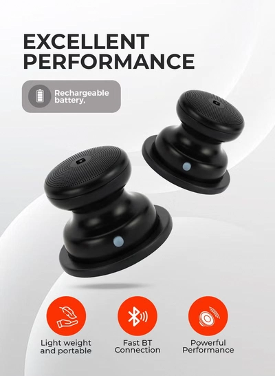 GEEPAS Mini Waterproof Magnetic Bluetooth Speaker | with IPX7 Rating, TWS Function, 5 Hours Playtime | Powerful Sound & USB Type-C Charging | Compact & Portable | GMS11196 Black-1