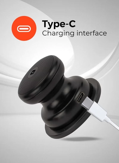 GEEPAS Mini Waterproof Magnetic Bluetooth Speaker | with IPX7 Rating, TWS Function, 5 Hours Playtime | Powerful Sound & USB Type-C Charging | Compact & Portable | GMS11196 Black-4