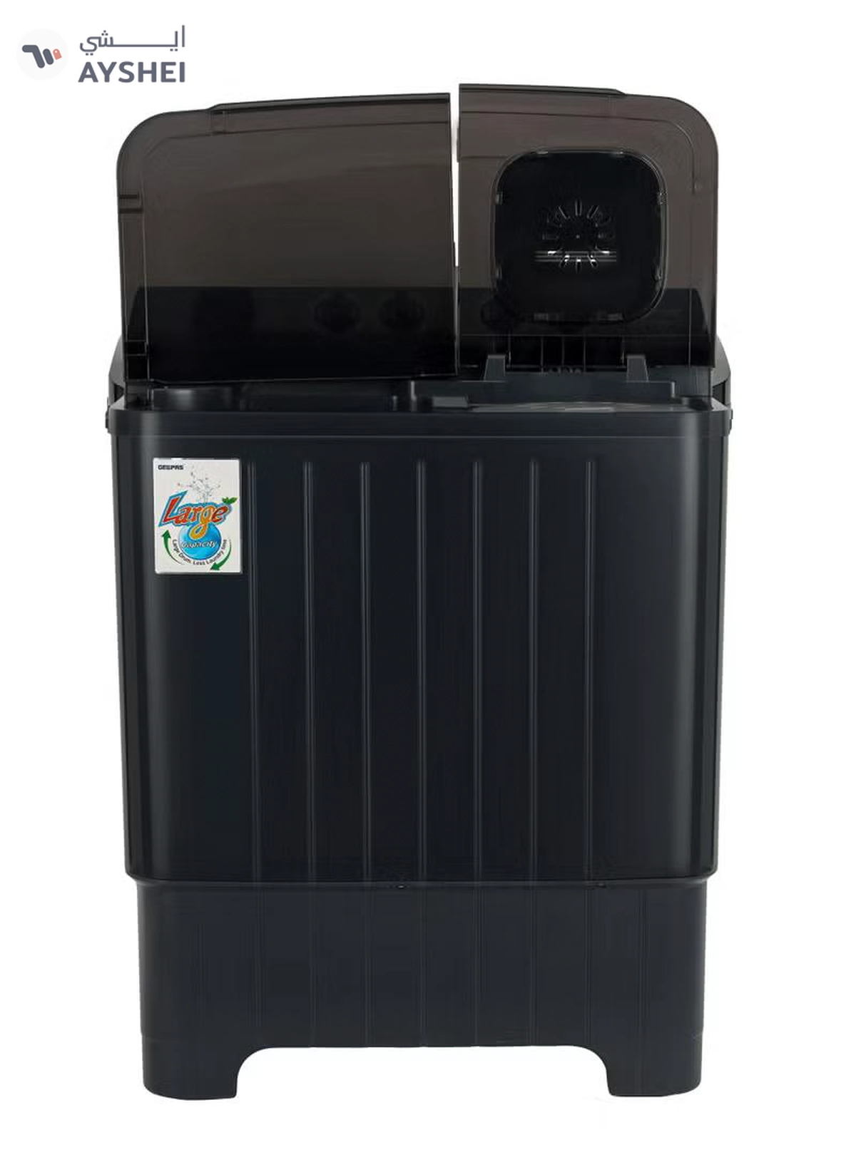 GEEPAS 9 KG Twin Tub Washing Machine | Semi-Automatic, Equipped with Big Pulsator and Spin Dry | Efficient Performance and Classic Design | Perfect for Home, Apartments, etc | 9 kg 580 W GSWM18053 Black-3-3