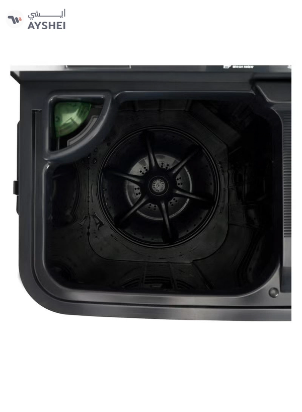 GEEPAS 9 KG Twin Tub Washing Machine | Semi-Automatic, Equipped with Big Pulsator and Spin Dry | Efficient Performance and Classic Design | Perfect for Home, Apartments, etc | 9 kg 580 W GSWM18053 Black