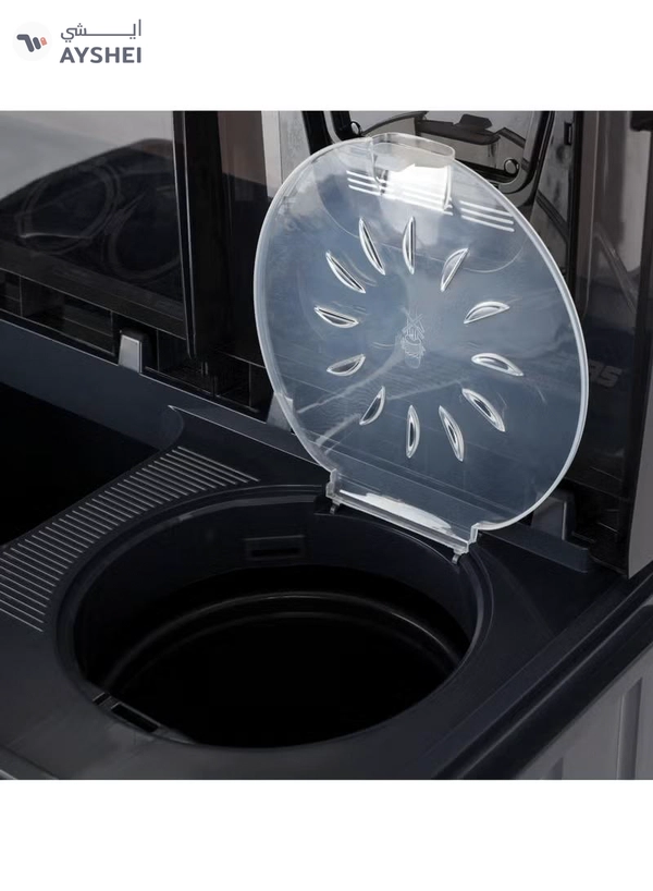 GEEPAS 9 KG Twin Tub Washing Machine | Semi-Automatic, Equipped with Big Pulsator and Spin Dry | Efficient Performance and Classic Design | Perfect for Home, Apartments, etc | 9 kg 580 W GSWM18053 Black